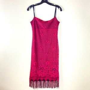 Red Lace Flapper Dress